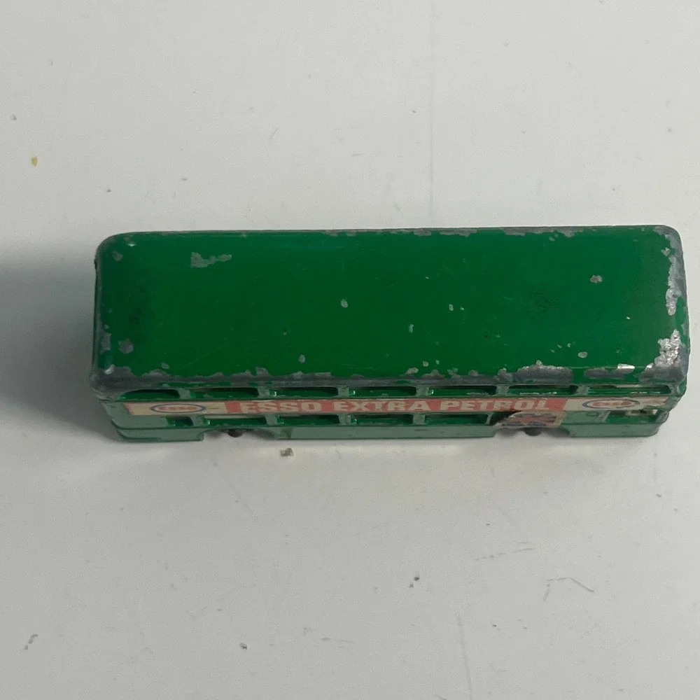 Vintage Matchbox Lesney No 74 Daimler Bus Green Esso Extra Petrol Made England